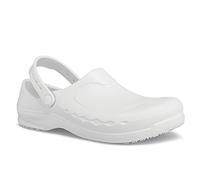 Zuecos de trabajo 62138-40/6 ZINC de Shoes for Crews, unisex, ligeros, antideslizantes, número 40, Blanco