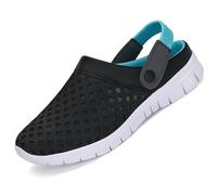 Zuecos de Trabajo Antideslizante Respirable Zapatillas Pantuflas Hombre Mujer Verano Playa Sandalias Azul 46