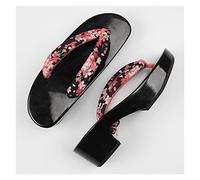 Zuecos Geta de Madera Sandalias Chanclas for Hombres con Soporte for el Arco, Zuecos de Madera japoneses for Mujer Zuecos de Madera de Estilo japonés Chanclas Zapatos Zapatillas Antideslizantes (Colo