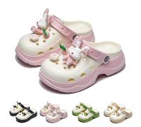 Zuecos Mujer Hombre CóModo Suave Plataforma Zapatos De JardíN Pantuflas Antideslizante Verano Sandalias Ligeras Mulas Al Aire Libre Adentro Adultos Zapatos De Playa Chanclas Informales De Playa