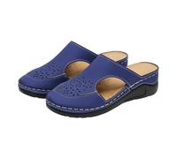 Zuecos Mujer Zapatillas Ortopédica Con Plantilla Suave Cerrado, azul, 36 EU