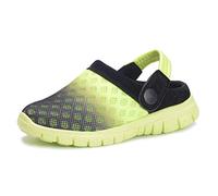 Zuecos Niños Sandalias Niña Zapatos de Jardín Malla Chanclas Zapatillas Casa Vernano Zapatillas de Playa Pantuflas Respirable,Negro-Verde,37 EU