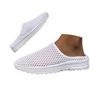 Zuecos para hombre Sabots Unisex Lazy Slip On Zapatillas informales y cómodas para hombres y mujeres Zuecos de jardín Zapatillas de verano Zapatillas de verano, Blanco, 42 EU