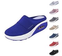 Zuecos para hombre y mujer, zapatos ortopédicos para poner, zapatillas de deporte, zapatillas ortopédicas transpirables y ligeras, zapatos de interior, Negro16, 46 EU