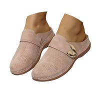 Zuecos para mujer con plantilla de goma pantuflas de verano para mujer cerradas sandalias de verano antideslizantes zapatos ortopédicos bohemias sandalias de plataforma vintage zapatos cómodos zapatos