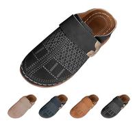 Zuecos para mujer, zapatos de verano, sandalias huecas de punta cerrada, sin espalda, cuñas bajas, cómodas con soporte de arco para caminar, Black, 38.5 EU