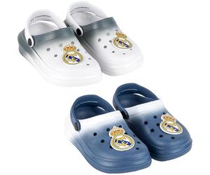 Zuecos Premium EVA Real Madrid para Niños, Calzado Oficial Ligero y Cómodo | Sandalias Antideslizantes para Interior y Exterior, Tallas Infantiles