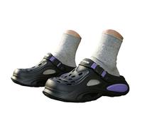 Zuecos unisex impermeables con soporte de arco, EVA transpirable, fácil de limpiar, cómodos zuecos de verano, elegantes zapatos de playa al aire libre, zapatos de jardín, sandalias sin cordones, negro