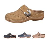 Zuecos y pantuflas para mujer tacón de cuña, zapatillas de verano para mujer, zapatos casuales, zapatillas de moda, suela fija, zapatos de jardín, sandalias cómodas, sandalias de playa, sandalias