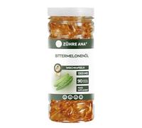 Zühre Ana Aceite de melón amargo Softgel 1300 mg - 90 Cápsulas, Natural y Puro, Fácil de Tragar