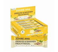 Zühre Ana Barra de frutas cacahuete plátano 12x35g - Vegano, sin gluten, sin azúcar, aperitivos