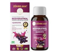Zühre Ana® Jarabe RESVERATOL: contiene suplementos alimenticios con jarabe, fórmula avanzada, efecto antienvejecimiento, sabor natural sin aditivos - Vegano (150 ml)