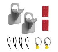 Zueyen 2 soportes para manguera de piscina, protección contra torceduras de plástico, accesorios con abrazadera de manguera de acero inoxidable, para piscinas Intex con conexiones de 30-37 mm (gris)