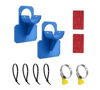 Zueyen 2 soportes para manguera de piscina, protección contra torceduras de plástico, accesorios con abrazadera de manguera de acero inoxidable, para piscinas Intex con conexiones de 30-37 mm (azul)
