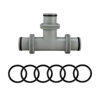 Zueyen Adaptador de Manguera de Piscina, extensión en T para Conector de Manguera de 38 mm, Conector de Manguera de 3 vías, Set de conexión para Piscina Intex Bestway Coleman para Manguera Conector