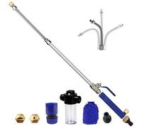 Zueyen Boquilla de manguera de alta presión, con cañón de espuma de nieve, rociador de riego automático de lavado de ventanas, rociador de manguera de jardín flexible para el hogar