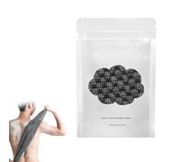Zueyen Toalla Exfoliante 120cm, Toalla Larga de Baño Exfoliante para Espalda para Hombre y Mujer, Esponja de Ducha de Malla para Limpieza Corporal Profunda, Color Negro