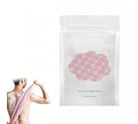 Zueyen Toalla Exfoliante de 120 cm, Toalla de Baño Larga para Exfoliación Corporal de Hombre y Mujer, Esponja Exfoliante Espalda para Ducha y Masaje, Paño Lavado de Piel (Rosa)