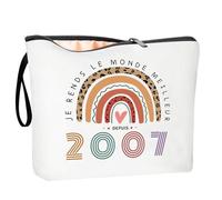 Zufio gran tamaño regalo cumpleaños niña 18 años, regalo de 18 años, cumpleaños, niña, neceser de maquillaje, regalos creativos para una niña de 18 años, estuche de maquillaje regalo creativo, 2007 (L