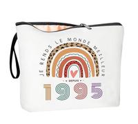 Zufio, gran tamaño, regalo de cumpleaños para mujer, 30 años, regalo de 30 años, cumpleaños, mujer, estuche de maquillaje, regalo personalizado para mujer, 30 años, estuche de maquillaje 1995 (L)