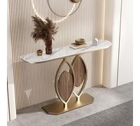 ZUGIATP Mesa De Consola para Recibidor Elegante Mesa Auxiliar Vintage En Media Luna para Sofá para Salón Pasillo Entrada(B,120cm/47.2in)