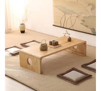 ZUGIATP Mesa De Té Zen De Madera Retro Mesa De Tatami Japonesa con Patas De Madera para Ventana Flotante Comedor Y Ordenador En El Hogar(Natural Wood Color,50x40x30cm)