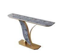 ZUGIATP Mesa Estrecha con Estructura De Metal Moderna Consola con Base Metálica Geométrica Exquisitas Tallas Tradicionales para Salón Pasillo Entrada(G,100 * 30 * 80cm/39 * 11 * 31in)