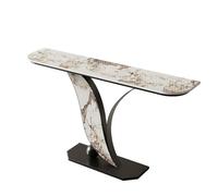 ZUGIATP Mesa Estrecha con Estructura De Metal Moderna Consola con Base Metálica Geométrica Exquisitas Tallas Tradicionales para Salón Pasillo Entrada(B,100 * 30 * 80cm/39 * 11 * 31in)