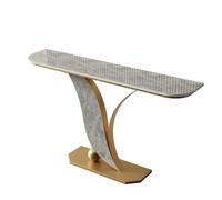 ZUGIATP Mesa Estrecha con Estructura De Metal Moderna Consola con Base Metálica Geométrica Exquisitas Tallas Tradicionales para Salón Pasillo Entrada(I,100 * 30 * 80cm/39 * 11 * 31in)