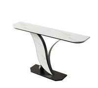 ZUGIATP Mesa Estrecha con Estructura De Metal Moderna Consola con Base Metálica Geométrica Exquisitas Tallas Tradicionales para Salón Pasillo Entrada(D,100 * 30 * 80cm/39 * 11 * 31in)