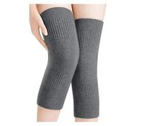 ZUGLQYSX 1Pair Men Women Knee Brace Support Leg Warmer Winter Warm Thermal Wool Cycling Ski Running Pads Warmers Protector para Esquí Ciclismo Baile(Gray,L)