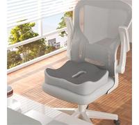 ZUGLQYSX 1pc Memory Foam Seat Cushion - 3D Ergonomic Support| Light Green & Grey, Washable Polyester, Car/Office Essentials Home Decor