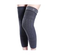 ZUGLQYSX 2PCS Winter Warm Wool Leg Warmers Sleeves Thick Fleece Lined Knee Pads Brace Support Guard Protector Long Thermal Wraps para Esquí Ciclismo Baile(Non slip-Dark Gray,M)