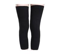 ZUGLQYSX 2PCS Winter Warm Wool Leg Warmers Sleeves Thick Fleece Lined Knee Pads Brace Support Guard Protector Long Thermal Wraps para Esquí Ciclismo Baile(Velvet-Black,M)