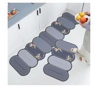 ZUGLQYSX Alfombra Cocina Alfombras Impermeables De Cuero PVC, Antideslizantes, Largas, For Cocina, A Prueba Aceite(Color-02,1pc-45x150cm)