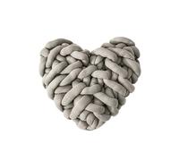 ZUGLQYSX Almohada de Nudo corazón Hecha a Mano, cojín Soporte for la Cabeza for Dormir del bebé, for terraza al Aire Libre para Sofá De Dormitorio(Grau)