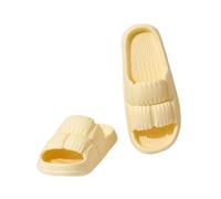 ZUGLQYSX Chanclas Nube Pantuflas Pantuflas Antideslizantes For Interiores, Hogar, Flores, Verano, Sencillas, Antideslizamiento, For Hombre Y Mujer, Ligeras(Yellow,38-39)