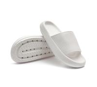 ZUGLQYSX Chanclas Nube Pantuflas Pantuflas con cojín de nube for mujer, suaves, verano, plataforma gruesa, for baño, hogar, for hombre, antideslizantes, for interiores, for(WHITE,36-37(foot 230mm))