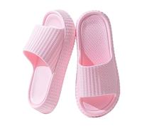 ZUGLQYSX Chanclas Nube Pantuflas Pantuflas de plataforma gruesa y for mujer, con diseño nube, for interior exterior, tacón plano almohada, antideslizantes, for el baño hogar(Pink,36-37)