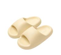 ZUGLQYSX Chanclas Nube Pantuflas Sandalias de verano for mujer, con suela, antideslizantes, cojín nube, for hombre y(Yellow,38-39)