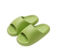 ZUGLQYSX Chanclas Nube Pantuflas Sandalias de verano for mujer, con suela, antideslizantes, cojín nube, for hombre y(Green,42-43)