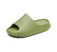 ZUGLQYSX Chanclas Nube Pantuflas Zapatillas de verano for hombre, informales, EVA, antideslizantes, for exteriores, for el hogar, suaves y ligeras, for la playa, cómodas(Green,44-45)