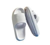 ZUGLQYSX Chanclas Nube Pantuflas Zapatillas de verano for mujer, cómodas, EVA, suaves, gruesas, antideslizantes, for interior y exterior, con tacón plano cojín(WHITE,44-45(foot 270mm))
