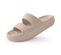 ZUGLQYSX Chanclas Nube Pantuflas Zapatillas ortopédicas for mujer, con soporte for el arco, for exteriores, suaves, impermeables, sin cordones, ligeras, diseño de nube(Khaki,37)