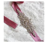ZUGLQYSX Cinturón de novia H satén con diamantes imitación for damas(Color 11)