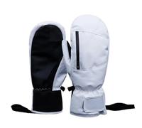 ZUGLQYSX Guantes de Invierno for Hombre y Mujer, con Pantalla táctil, Impermeables, Resistentes al Viento, térmicos Gruesos, for Snowboard, Nieve, Motos, esquí para Clima Frio(White,M)