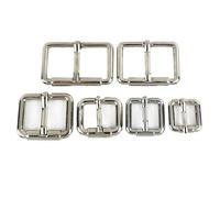 ZUGLQYSX Hebilla Cinturon 10 hebillas de metal ajustables Meetee a 38 mm for correas bolsos, mochilas cuero, pasador rodillo, accesorios bricolaje(Silver,16mm)