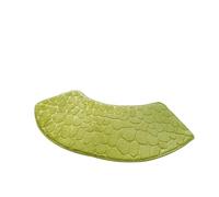 ZUGLQYSX Tappetino da Bagno Curvo Alfombra de baño Curva, Antideslizante, Absorbente y Gruesa(Green)