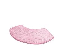 ZUGLQYSX Tappetino da Bagno Curvo Alfombra de baño Curva, Antideslizante, Absorbente y Gruesa(Pink)