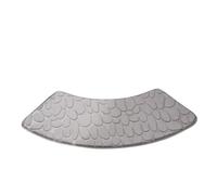 ZUGLQYSX Tappetino da Bagno Curvo Alfombra De Baño Curva Guijarros con Relieve For Pies, For, Antideslizante, Absorbente, For Inodoro Y Ducha(Gray)